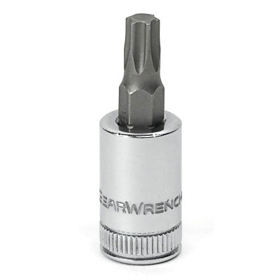 1/4 in Drive Torx Bit Sockets, 1/4 in Drive, 1.53 in Long, T8 Tip