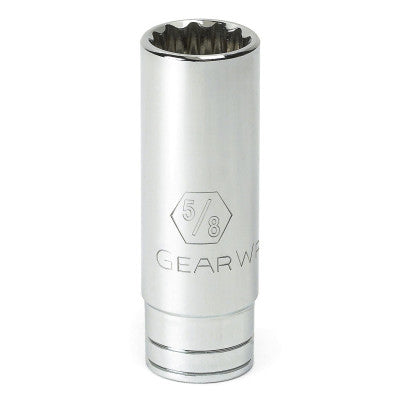 3/8 in Drive 12 Point SAE Deep Length Sockets, 2.5 in Long, 3/4 in Tip