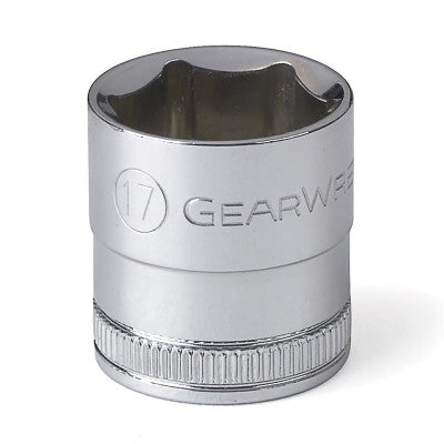 3/8 in Drive 6 and 12 Point Metric Standard Length Sockets, 17 mm, 6 Pts