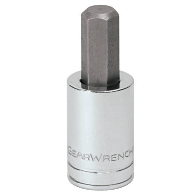 3/8" Dr. Hex Bit Socket Sets, Steel, 1.65 in Length, 6 mm Fastener