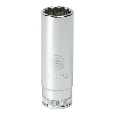 3/8 in Drive 6 and 12 Point Metric Deep Length Sockets, 9 mm Tip, 6 Pts