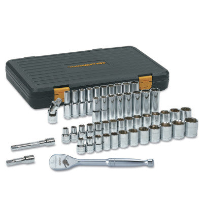 51 Piece 120XP Standard & Deep Mechanics Socket Sets, 1/4 in, 6 Point