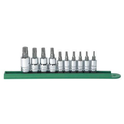 10 Piece Bit Socket Sets, 1/4 in & 3/8 in