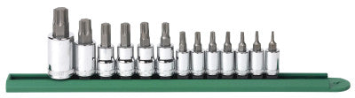 13 Piece Bit Socket Sets, 1/4 in, 3/8 in & 1/2 in