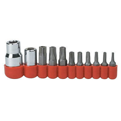 11 Piece Bit Socket Sets, 3/8 in, SAE