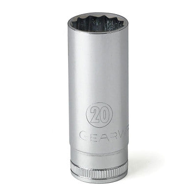 Surface Drive12 Point Deep Metric Sockets, 1/2 in Dr, 21 mm Opening
