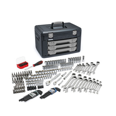 Mechanics Tool Set in 3 Drawer Storage Boxes, 232 Pc.