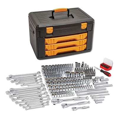 243PC 6 POINT 1/4"  3/8"  1/2" 3 DRAWER MHT SET