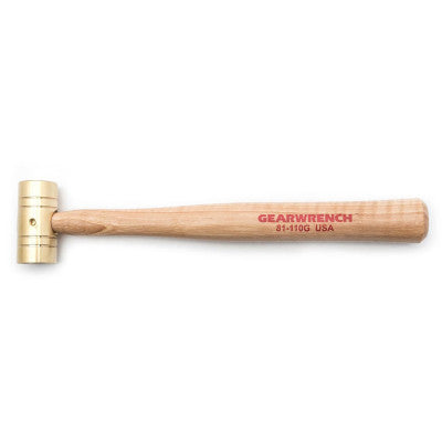 Brass Hammers with Fiberglass Handles, 0.5 lb Head, 1 in Face