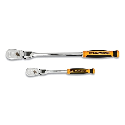 2PC 1/4" 3/8" DR 90T CUSH GRIP LOCK FLEX RATCH