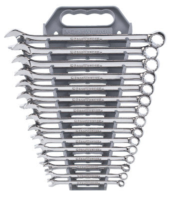 15 Pc Long Pattern Combination Wrench Sets, 12 Point, Metric