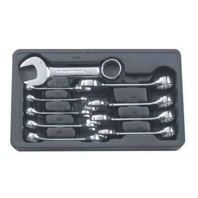 10 Pc Combination Non-Ratcheting Wrench Sets, 12 Point, SAE