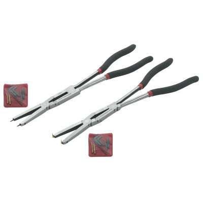 2 Piece Double-X Snap Ring Pliers Set, 90; Straight Tip