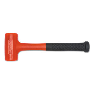 Dead Blow Hammer with Polyurethane Head, 49 oz Head, 14.5 in Handle, Red/Black
