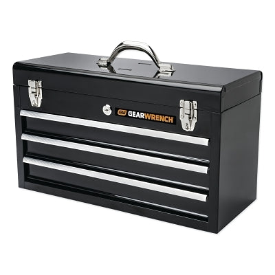 20" 3 DRAWER STEEL TOOLBOX - BLACK