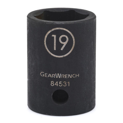 6 Point Standard Impact Metric Sockets, 1/2 in Dr, 15 mm Opening