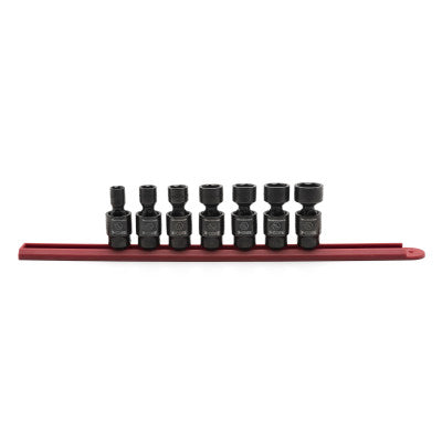 7 Pc. 6 Point Standard X-Core Pinless Universal Impact SAE Socket Sets, 3/8 in