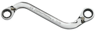 S-Shape Reversible Double Box Ratcheting Wrenches, 5/8 in; 11/16 in
