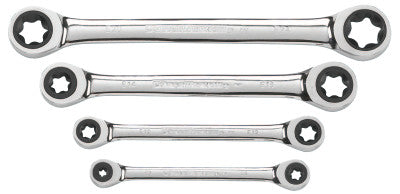 4 Pc. E-Torx Double Box Ratcheting Wrench Sets, TORX