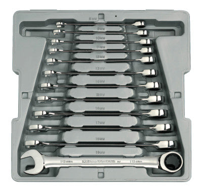12 Piece Combination Ratcheting Wrench Sets, Metric