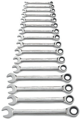 16 Pc. Combination Ratcheting Wrench Sets, Metric
