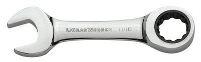 Stubby Combination Ratcheting Wrenches, 1/2 in