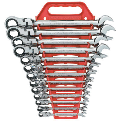 13 Pc. Flexible Combination Ratcheting Wrench Sets, Inch
