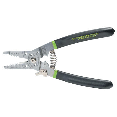 Pro Stainless Wire Stripper/Cutter/Crimper, 10-20 AWG, 6-32/8-32 Bolts, Straight
