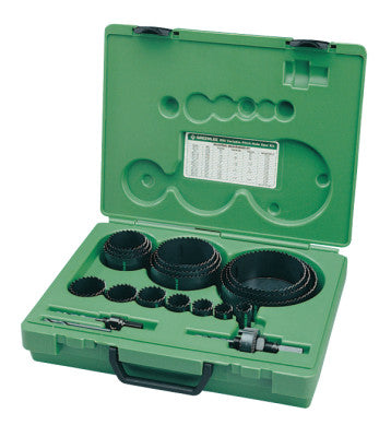 Bi-Metal Hole Saw Kits, with Case, 3/4 in -  4 3/4 in Cut Diam.