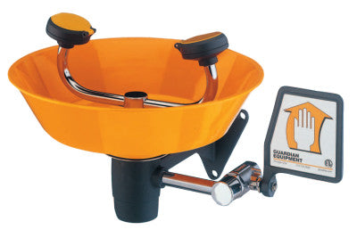 Wall Mounted Eye/Face Washes, 11 1/2 in, Safety Orange, 2 Head