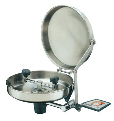 Wall Mounted Eye Washes, 11 1/2 in, Stainless Steel with Cover