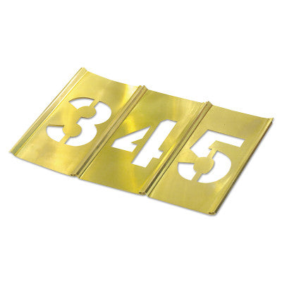 Brass Stencil Gothic Style Number Sets, Brass, 10 in