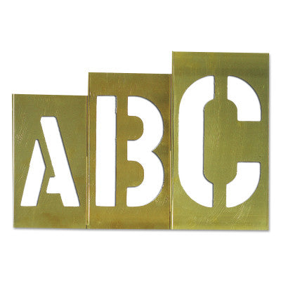 Brass Stencil Gothic Style Letter Sets, Brass, 12 in