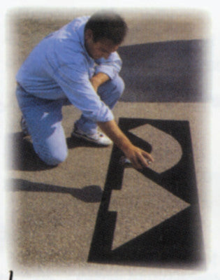 6 Piece Parking Lot Stencil Kits, Assorted Safety Words & Symbols