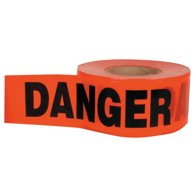 Barricade Tape, 3 in x 1,000 ft, Red, Danger