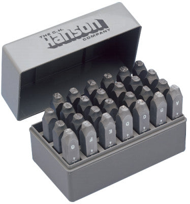 Standard Steel Hand Stamp Sets, 1/8 in, A thru Z