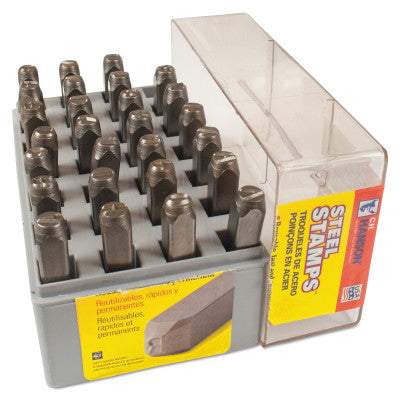 Standard Steel Hand Stamp Sets, 3/8 in, A thru Z