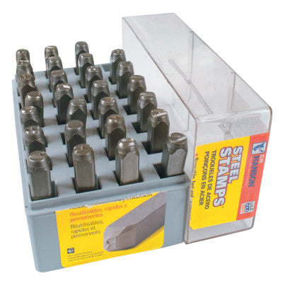 Standard Steel Hand Stamp Sets, 1/4 in, A thru Z
