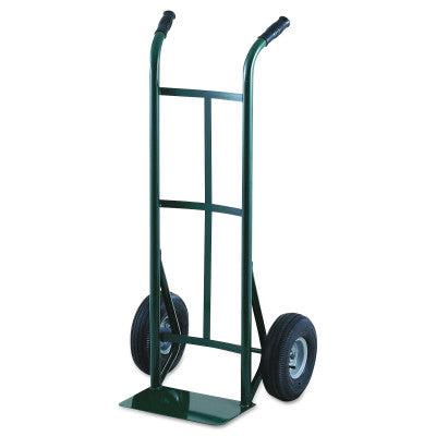 Steel Hand Truck, 600lb Cap., 7x14" Plate, Dual Handle, Pneumatic Wheel