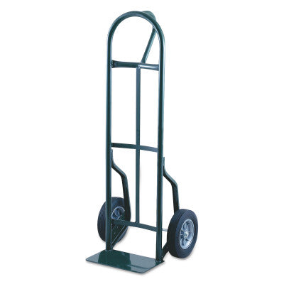 Steel Hand Truck, 600lb Cap., 7x14" Plate, Vertical Loop, Pneumatic Wheel