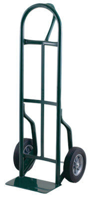 Steel Hand Truck, 600lb Cap., 7x14" Plate, Vertical Loop, Solid Rubber Wheel