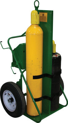 Cabinet Series Carts, Holds 2 Cylinders, 9.5"-12.5" in dia., 12" Auto Wheels