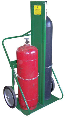 150 Series Carts, Holds 2 Cylinders, 9 1/2 in-12 1/2 in dia., w/Firewall