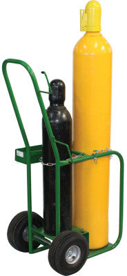 Industrial Series Carts, Holds (2) 9.5" Cylinders, 10 in Pneumatic Wheels