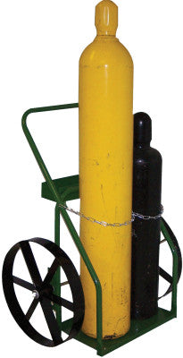 800 Series Carts, Holds 2 Cylinders, 9.5 in dia., 20 in Steel Wheels