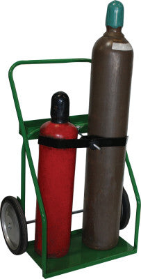 800 Series Cart & Clamp, Holds 2 Cylinders, 9.5-12.5", 14" Semi-Pneumatic Wheels
