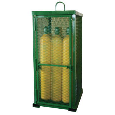 Storage Series Cylinder Cage, Locking Door, (12) Hi-Pressure Cylinders