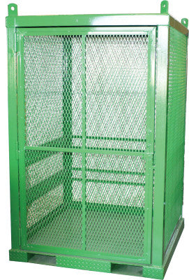 Storage Series Cylinder Cage, Locking Door, (20) Hi-Pressure Cylinders