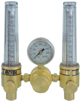 DFM Dual Flowmeter Regulators, Argon; Helium, CGA 580, 3,000 psig inlet