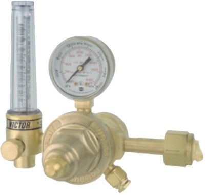 Two Stage Regulator/Flowmeter, Argon/CO2; Helium, CGA 580; CGA 320, 3,000 psig